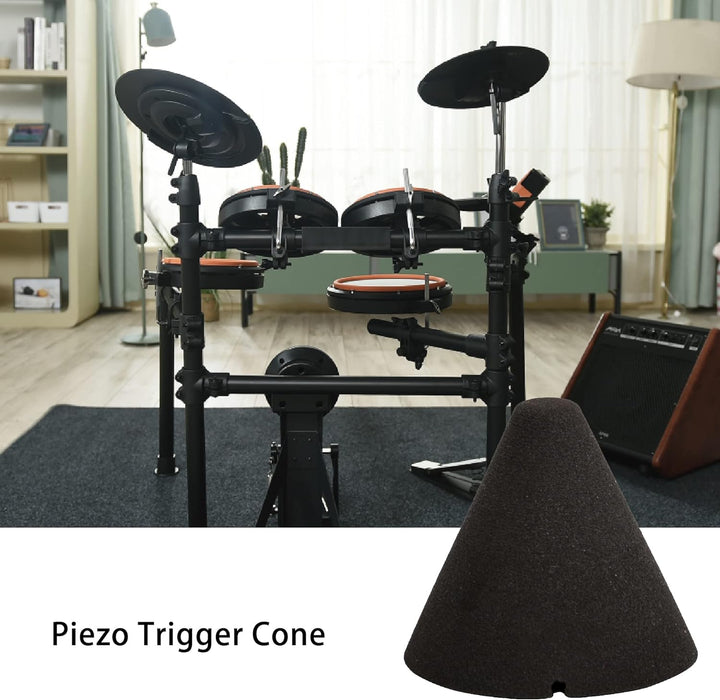 BQLZR Piezo-Triggerkegel für elektronische Trommel, 35 mm Höhe x 37 mm Durchmesser, 4 Stück