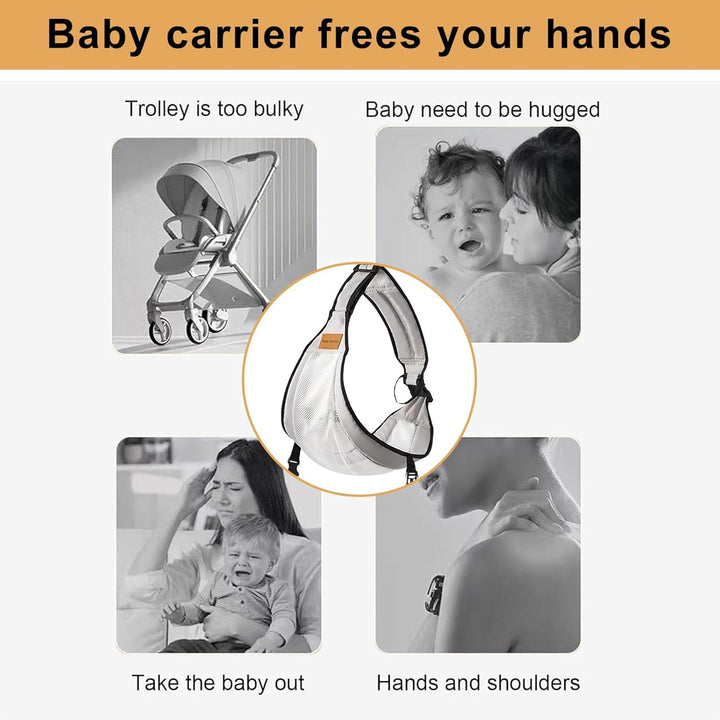 Babytragetuch,Kleinkind Trage Seitlich,Babytrage Seitlich,Verstellbare Schulter Babytrage,Multifunkt