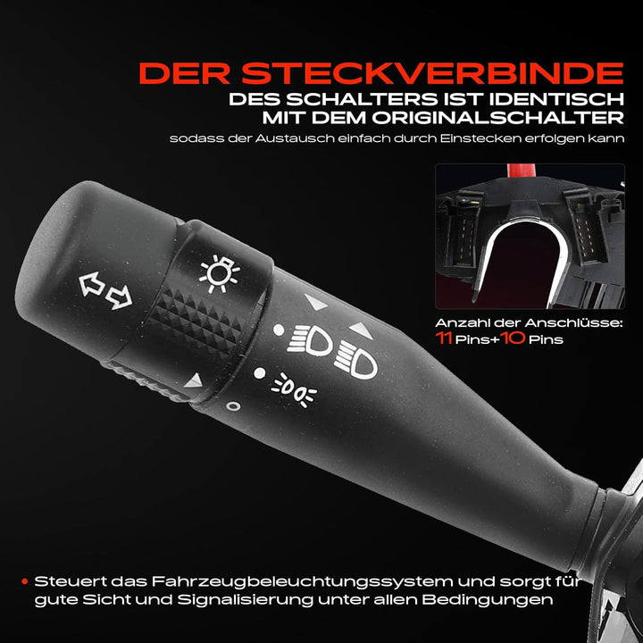 Kombischalter Lenkstockschalter für Escort V AAL ABL Escort VI AVL AFL GAL Orion III GAL 1990-2000 9