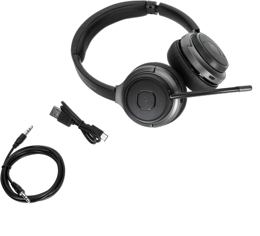 Targus Wireless Stereo Headset, mit direktionaler Geräuschunterdrückung, Bluetooth 5.0 und 3,5-mm-AU