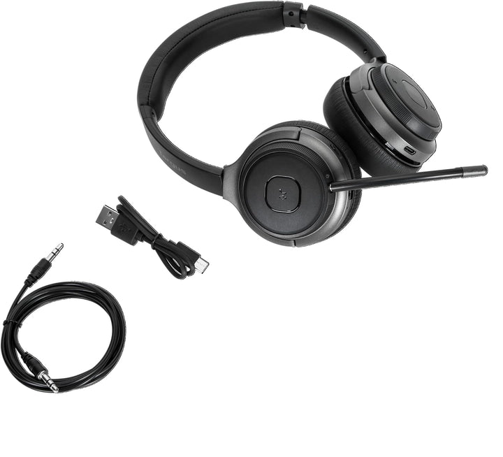 Targus Wireless Stereo Headset, mit direktionaler Geräuschunterdrückung, Bluetooth 5.0 und 3,5-mm-AU