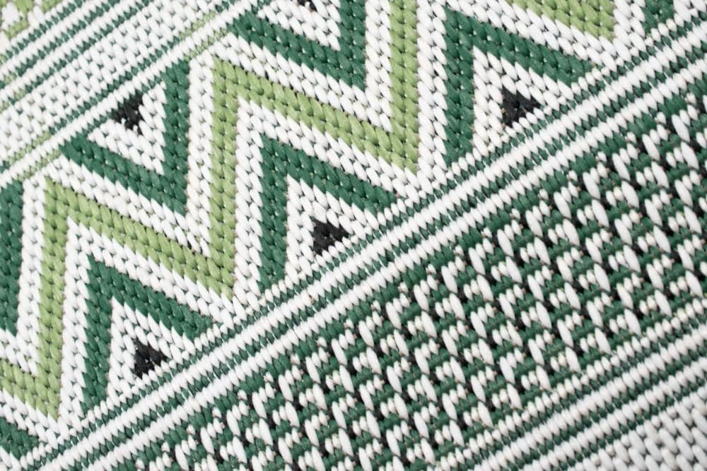 Teppich-Traum Runder In- & Outdoor Teppich Sisal Optik Balkon Küche Wohnzimmer Terrasse gestreiftes