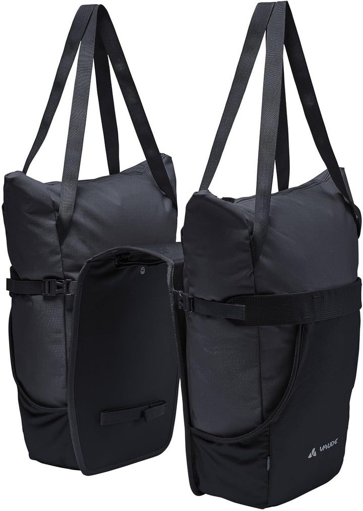 VAUDE Fahrrad 2in1 Hinterradtasche und Einkaufstasche TwinShopper, abnehmbare Einkaufstaschen, 44 Li