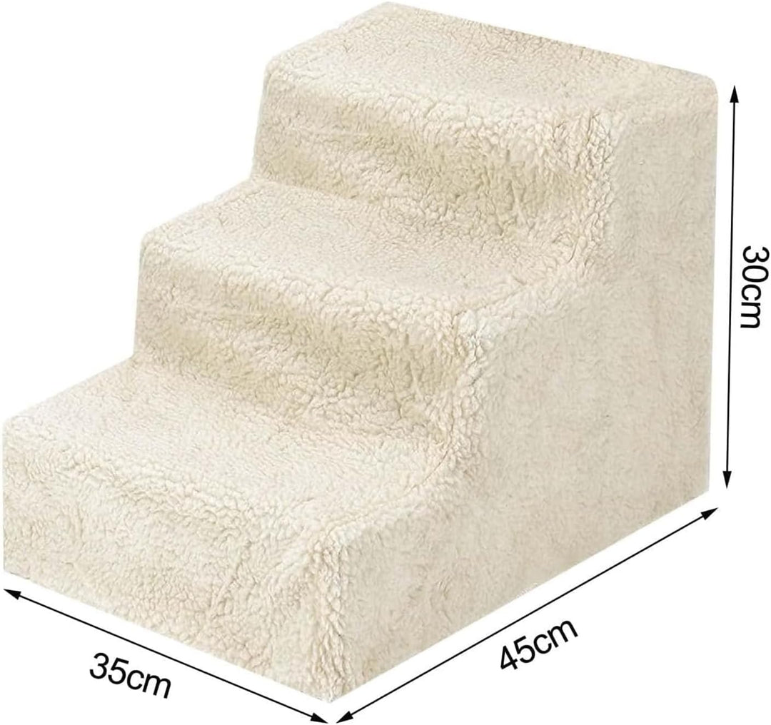 Hundetreppe Haustiertreppe Katzentreppe 3 Stufen 30 cm hoch kleine Plüschunterstütztes Kletterwerkze