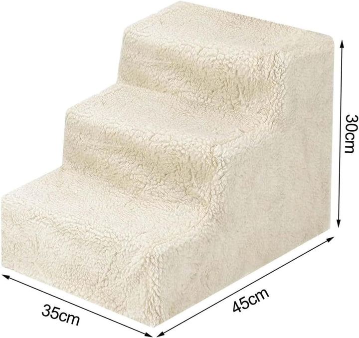 Hundetreppe Haustiertreppe Katzentreppe 3 Stufen 30 cm hoch kleine Plüschunterstütztes Kletterwerkze
