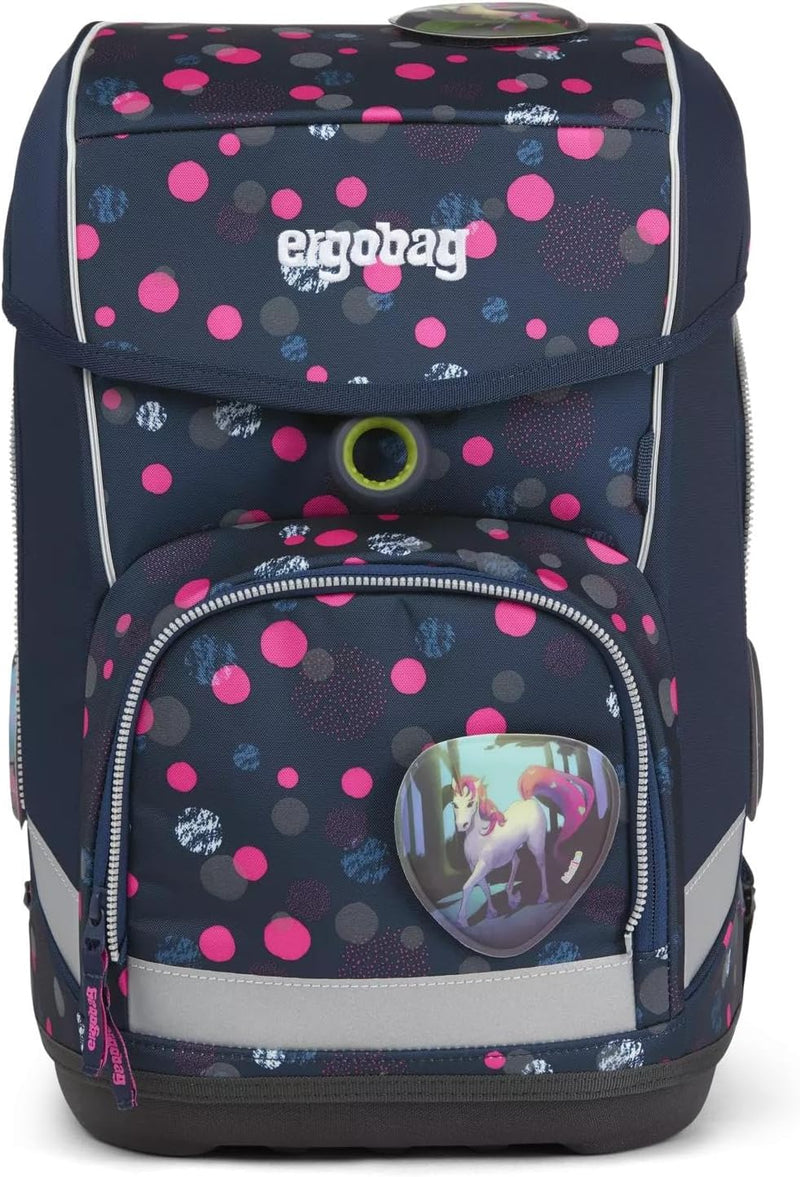 ergobag cubo Bundle Set ergonomischer Schulrucksack, Set 7-teilig plus Seitentaschen Zip-Set und Tri