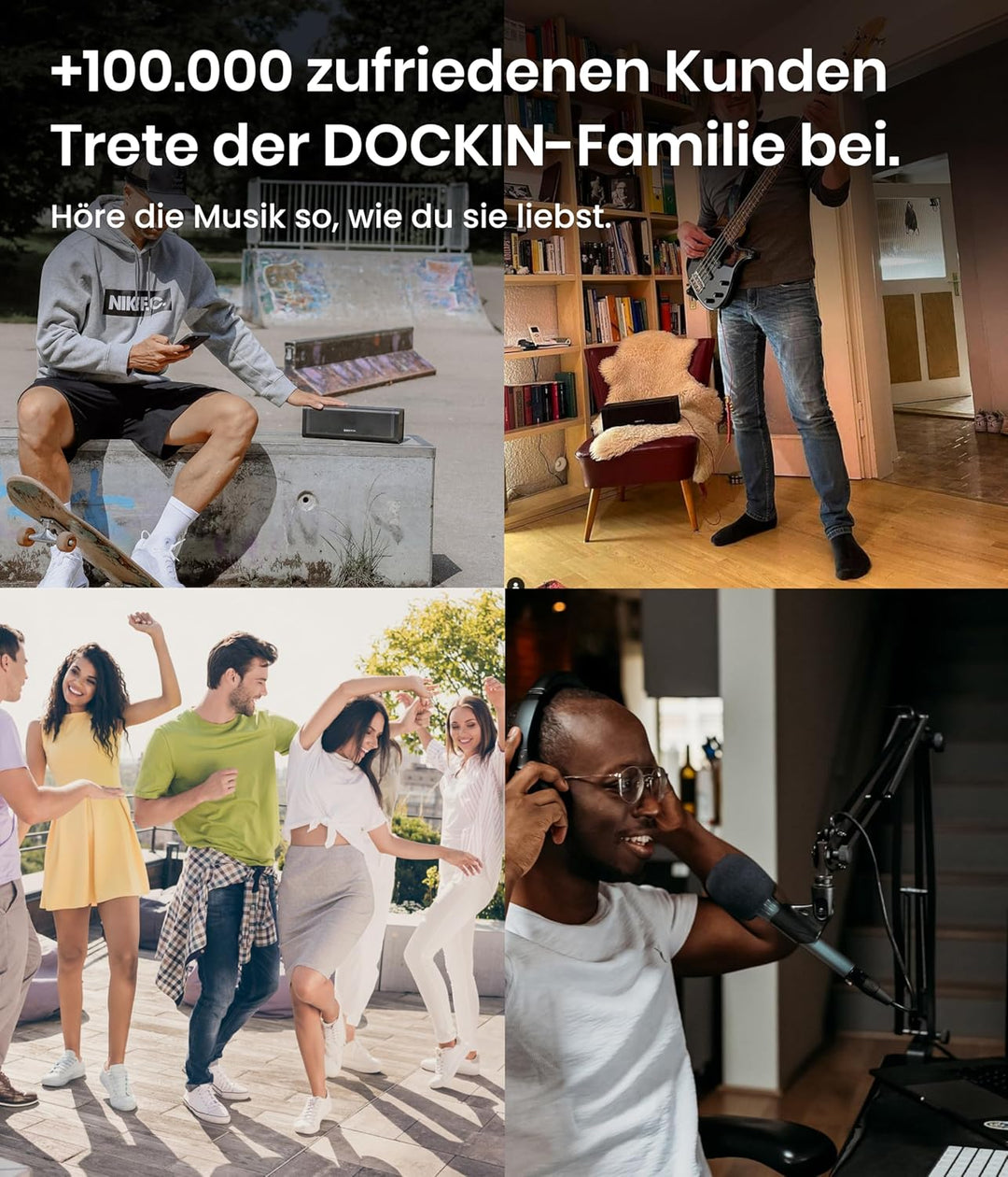 DOCKIN® Mikrofon Arm [84cm Schwenkreichweite] - Kompatibel mit RØDE Mikrofone, Razer Mikrofone, etc.