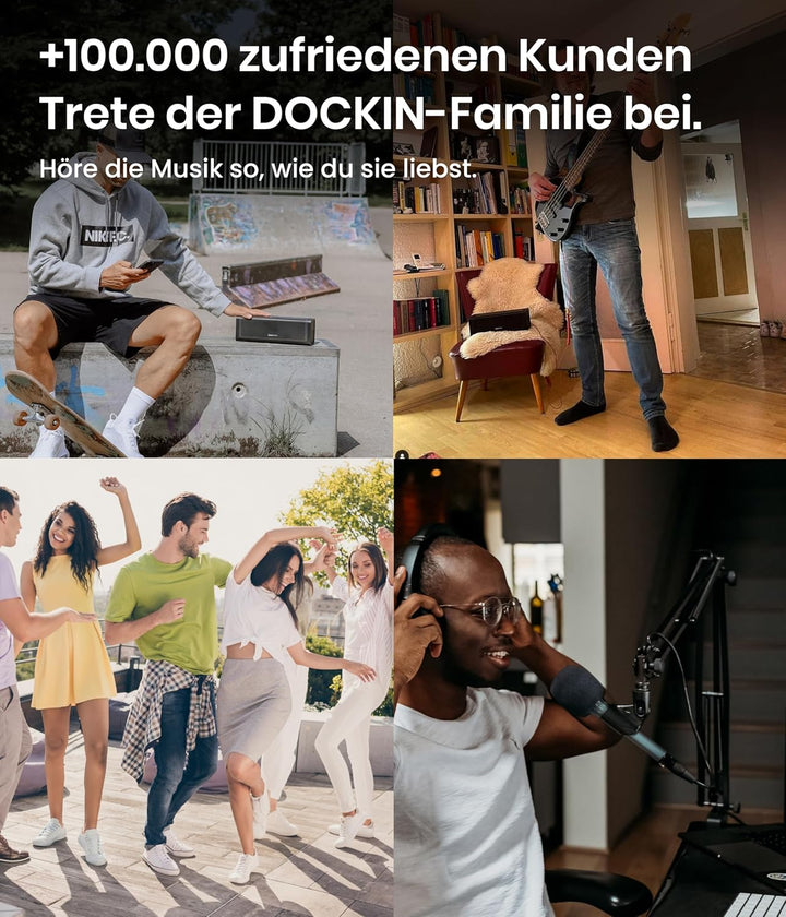 DOCKIN® Mikrofon Arm [84cm Schwenkreichweite] - Kompatibel mit RØDE Mikrofone, Razer Mikrofone, etc.