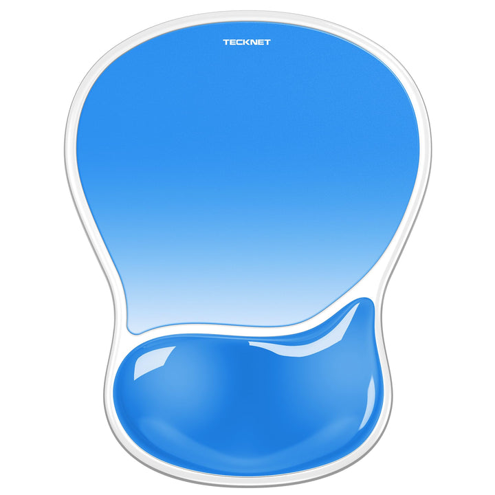 TECKNET Mauspad mit Gel-Handgelenkauflage, Ergonomische Tropfenförmige Vertiefung, Passt & Weich, Wa