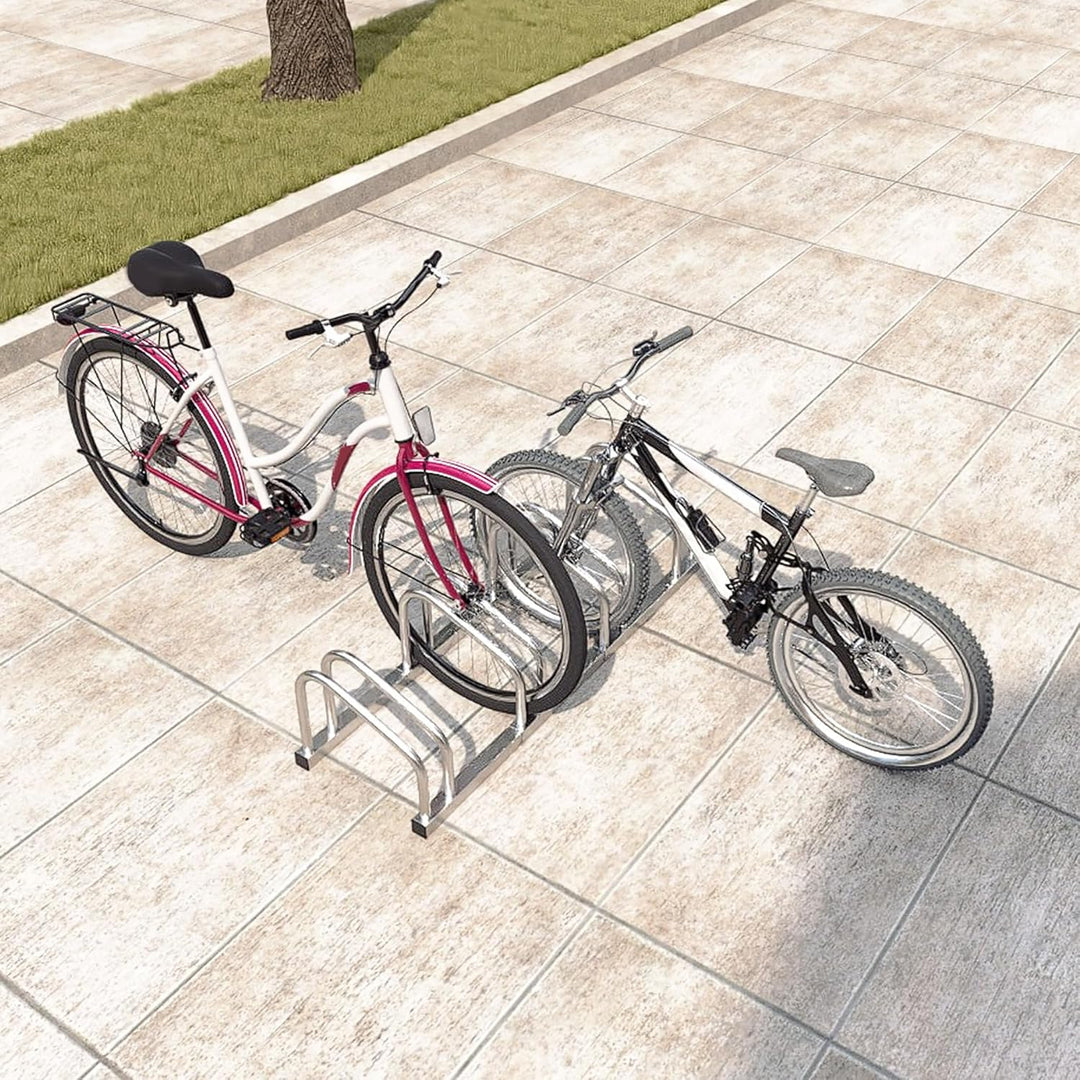 Fahrradständer für 4 Fahrräder | Stahl-Multi-Aufstellständer | Rostfreier Ständer für Mountainbike,