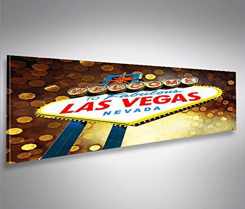 islandburner Bild Bilder auf Leinwand Vegas Panorama XXL Poster Leinwandbild Wandbild Art up Your Li