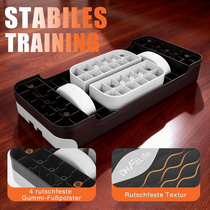 DH FitLife Stepper Für Zuhause | Verstellbares Steppbrett 10/15 cm | Aerobic Stepbenches & Step Up B