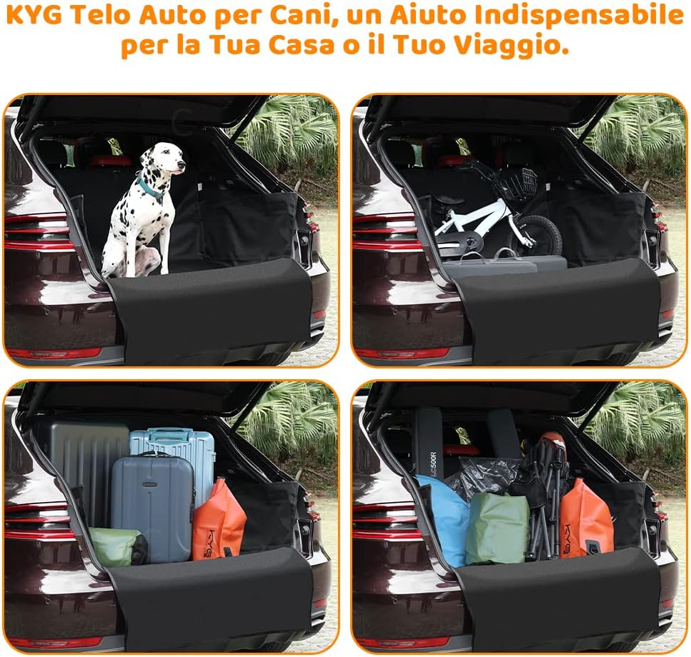 KYG Abdeckplane für Kofferraum Auto Futter für Haustiere copribaule Wasserdicht Sitzbezug Universal