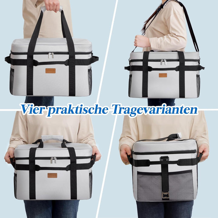 Lifewit Kühltasche 30L 50 Dosen, Faltbar Picknicktasche für Essen & Getränke, Kühlbox Tragbare Eista