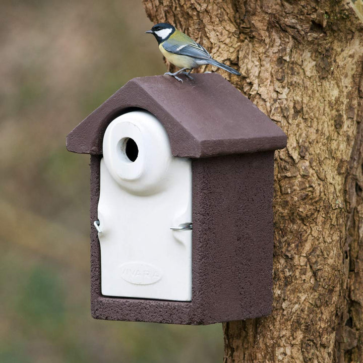CJ Wildlife Nistkasten – Nistkasten für Vögel draussen wetterfest – Holzbeton Woodstone Braun – Einf