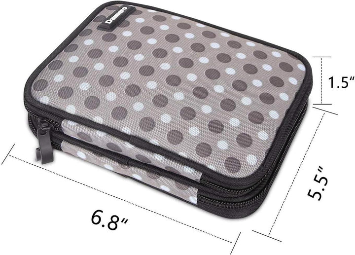 Damero Häkelnadeln-Tasche, Stricktasche für Stricknadeln, Handarbeitstasche für Haken, Stricken, Gra
