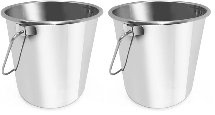 HENDI Eimer, mit ergonomischem Griff, Kückeneimer, Futtereimer, Edelstahleimer, 10L, 278x(H) 235mm,