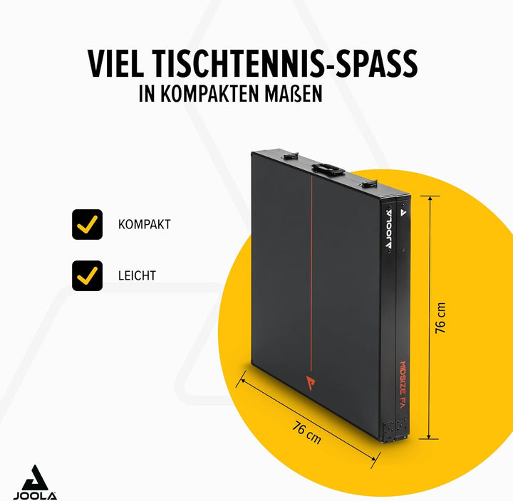 JOOLA Midsize Tischtennisplatte, Freizeittisch, Tischtennistisch im modernen Design inklusive Tischt