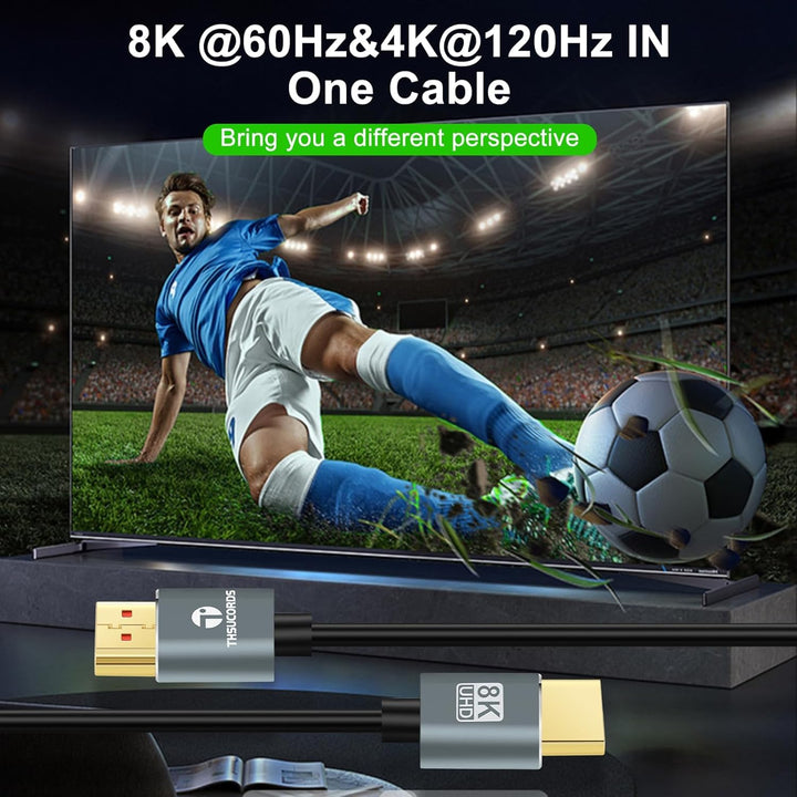 Ultradünne 8K 4K HDMI Kabel 1M 10 Stück, Schlanke Flexible Weiche Hochgeschwindigkeits HDMI 2.1 Unte