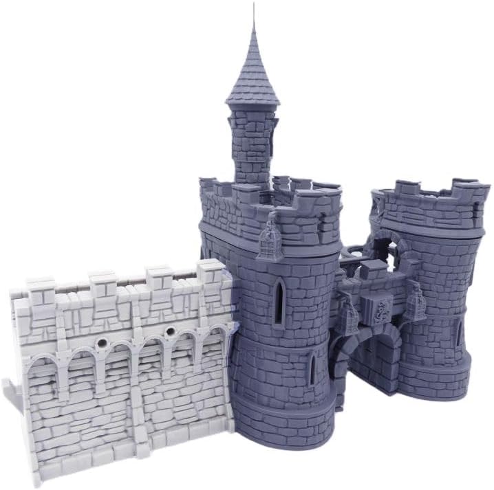 QP3D - Barbican Gate Castle - Fantasy Building Terrain Scenery for Tabletop & RPG 28-32mm Miniatures