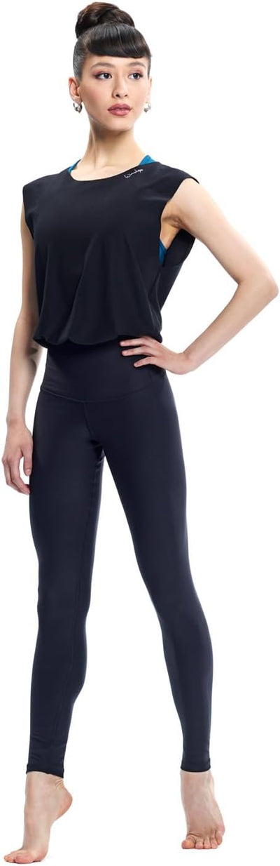 WINSHAPE Damen Damen Functional Comfort Jumpsuit Js102lsc Jumpsuit (1er Pack) JS102LSC-BLACK-XXL Sch