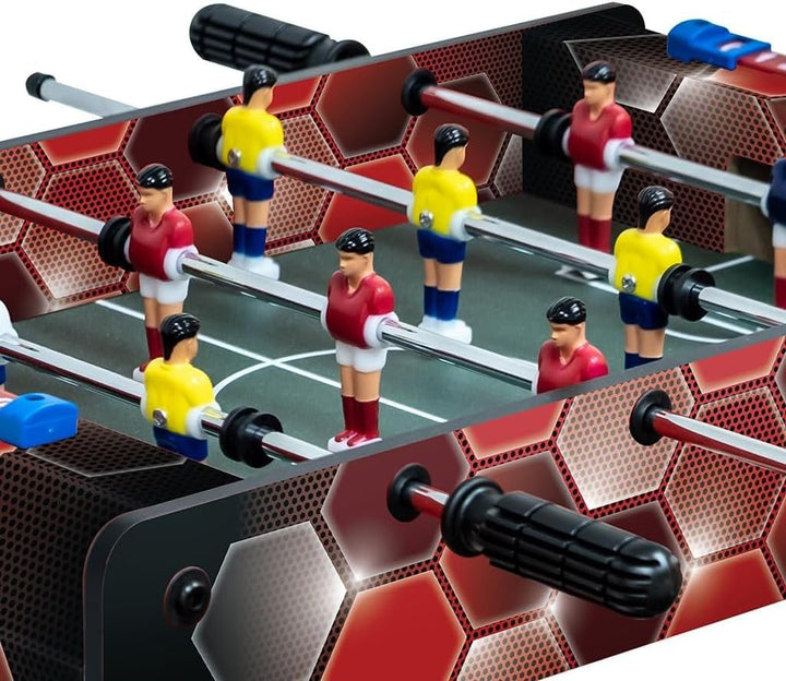 Carromco Bierkistenkicker Mini Tischfussball - Tischfussball Spiel für Getränkekisten 40 x 30 cm - F