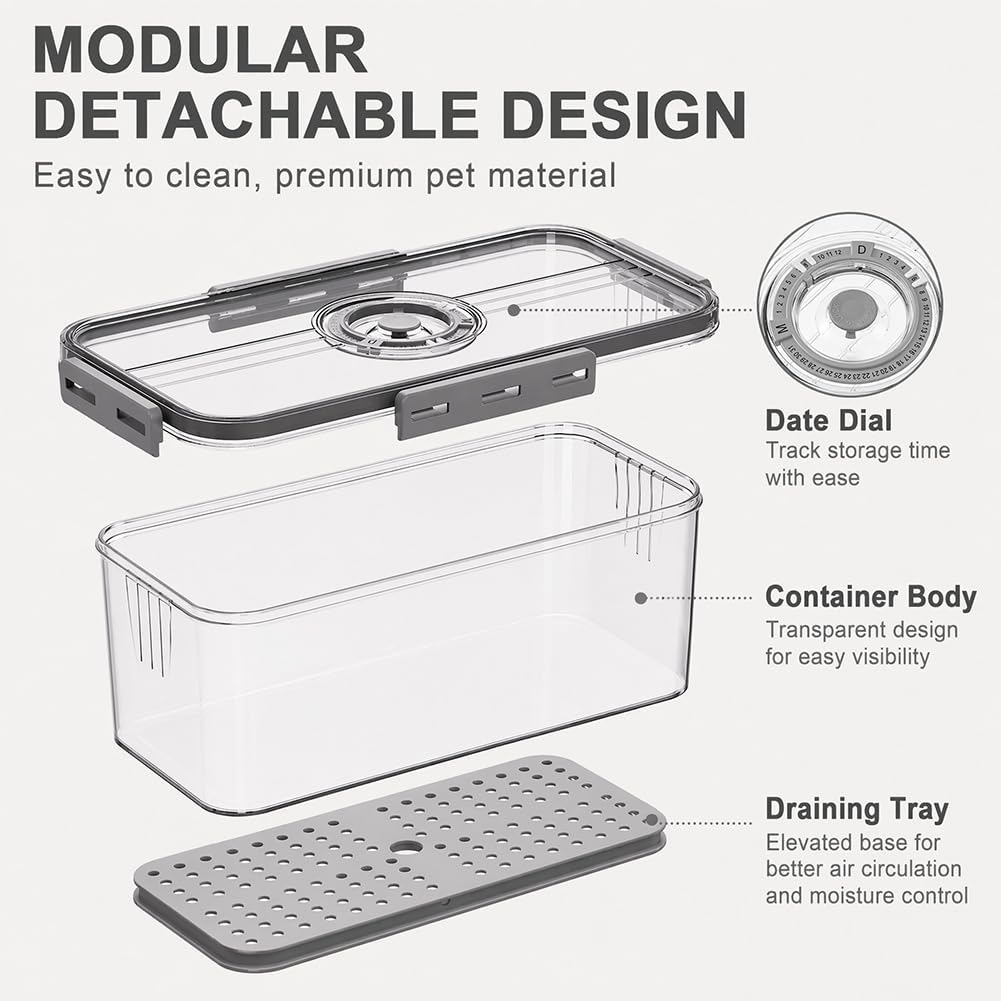 CEWROM Brotkasten mit Deckel,Moderne Brotaufbewahrungsbox mit Zeitschaltuhr | Toastbrotbox Bread Box