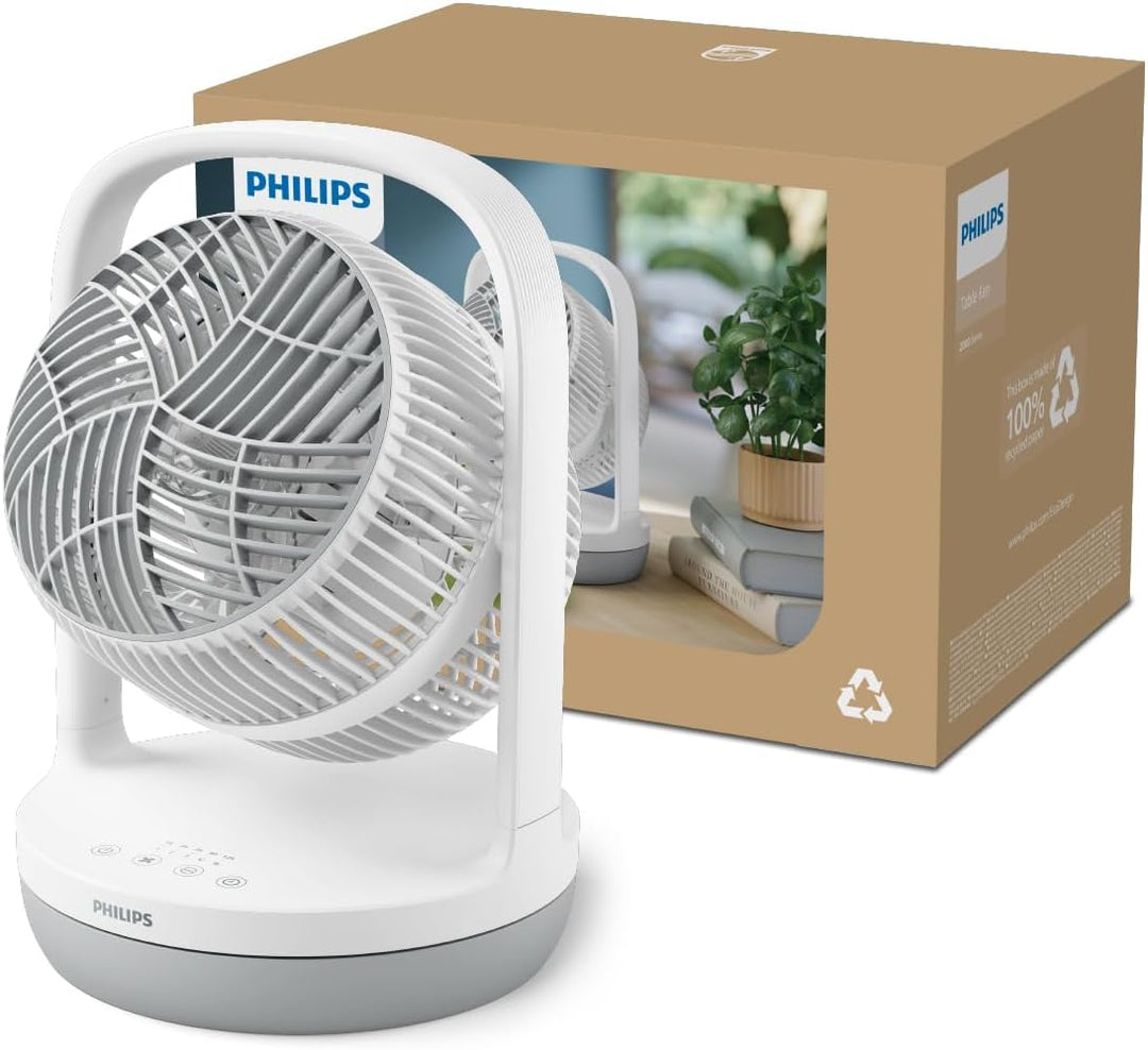 Philips Tischventilator Serie 2000. Stark & superleise mit SilentWings Technologie. 23 dB. Luftumwäl