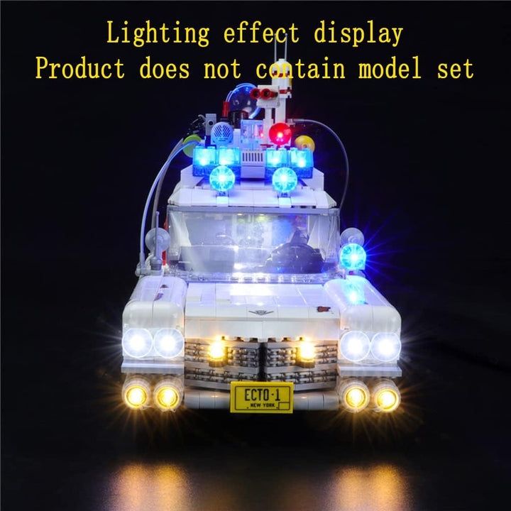 GEAMENT LED Licht-Set Kompatibel mit Lego Ghostbusters Ecto-1 - Beleuchtungsset für Creator 10274 Ba