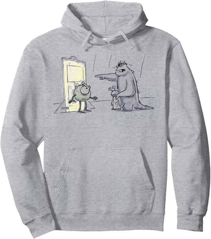 Disney Pixar Monsters Inc. Mike And Sully Door Sketch Pullover Hoodie
