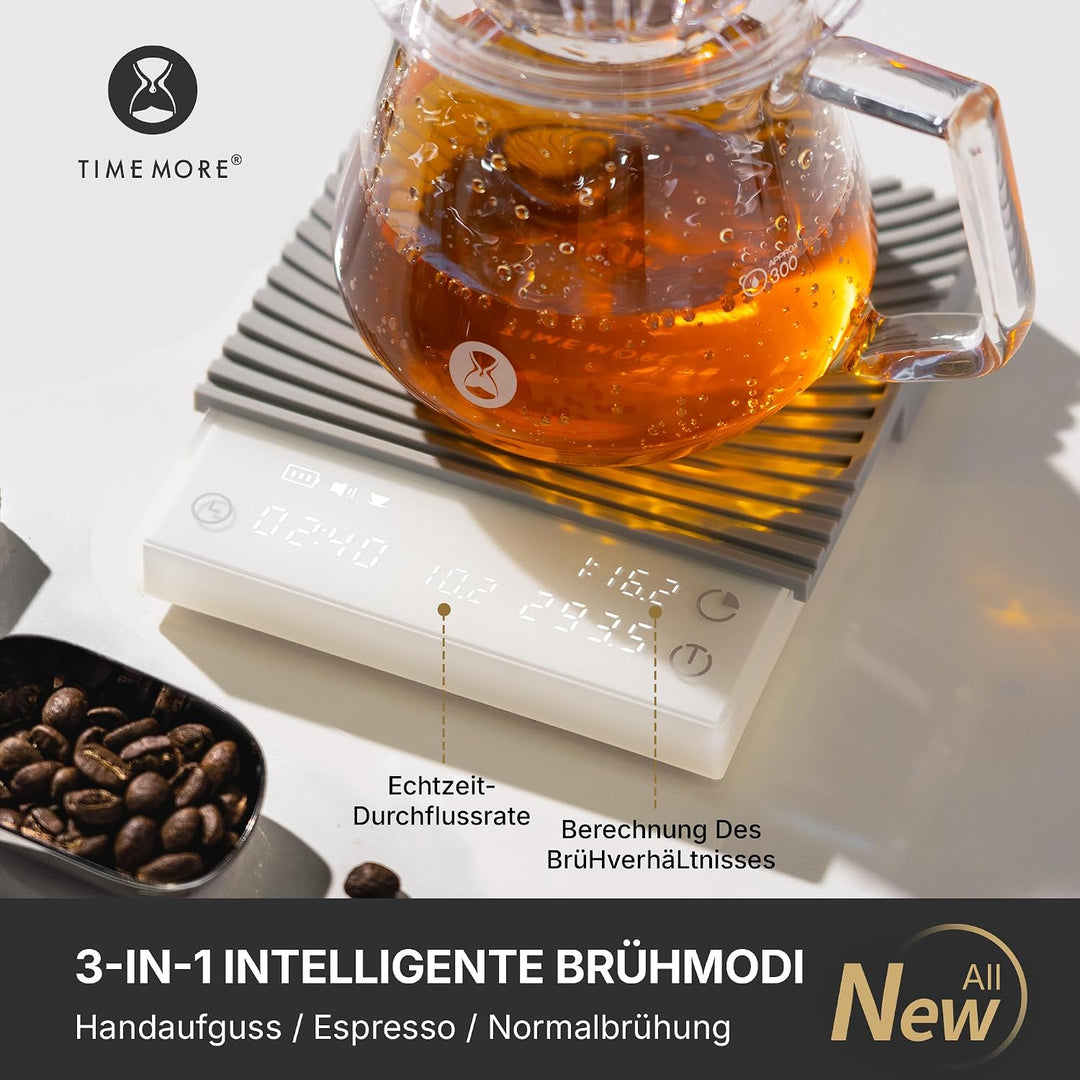 TIMEMORE Black Mirror Basic 3 Kaffeewaage Für Pour-Over & Espresso, Mit Timer, 0,1g Hochpräzise Digi