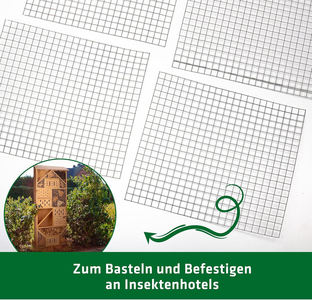 GARDIGO® Drahtgitter- 4 Stück | Insektenhotel Füllmaterial | Nisthilfe für Insektenhaus, Bienenhotel