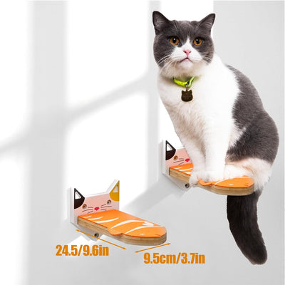 Yangbaga Kletterwand für Katzen, Katzentreppe 3er Set, Steps 24.5x9.7 cm in Bunte Catwalk Katzen Wan