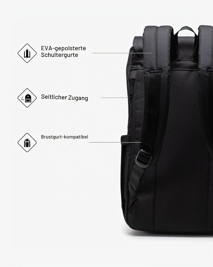 Herschel Unisex Retreat Rucksack Rucksack (1er Pack) Einheitsgrösse Black Tonal, Einheitsgrö&#x