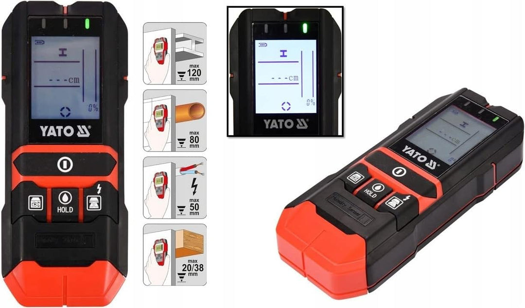 Yato DIG Detektor mit Feuchtigkeitstest 4in1