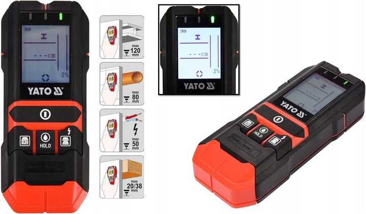 Yato DIG Detektor mit Feuchtigkeitstest 4in1