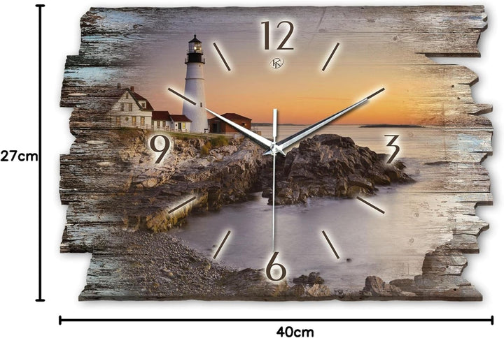 Kreative Feder Pferd Reiten Shabby Style Designer Wanduhr Uhr aus Holz *Made in Germany leise ohne T