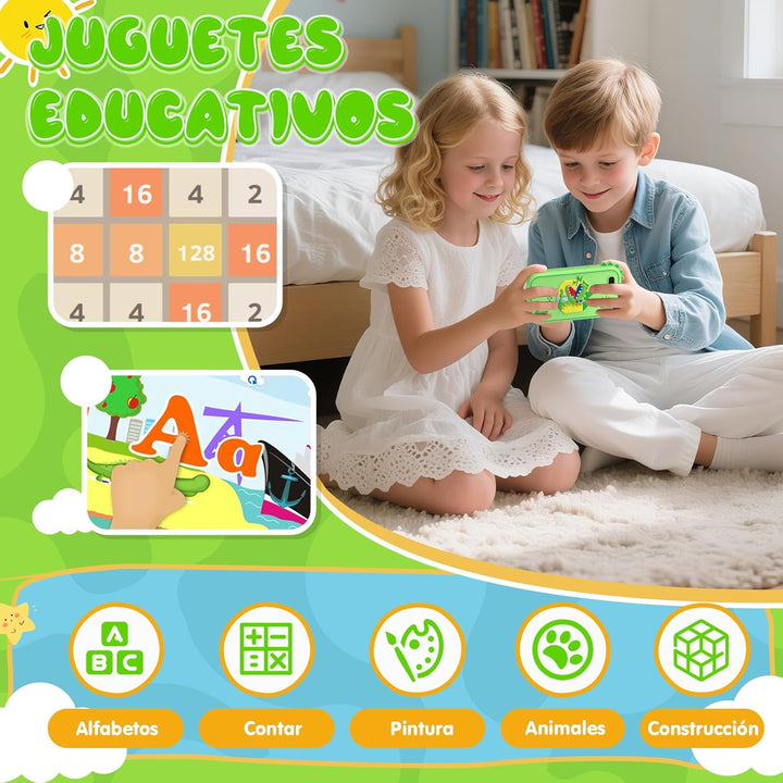 Fippesax Kinder Handy Smartphone Spielzeug, Kinderkamera 2,8" Handy für Mädchen & Jungen, 8G SD Kart