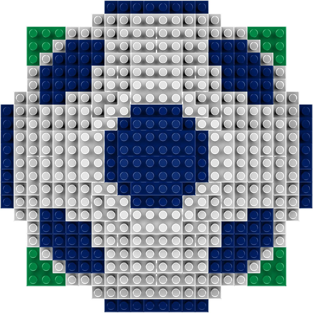 FOCO Offizielles Lizenzprodukt Real Madrid CF BRXLZ-Steine 3D-Fussball BAU-Set, Real Madrid Cf