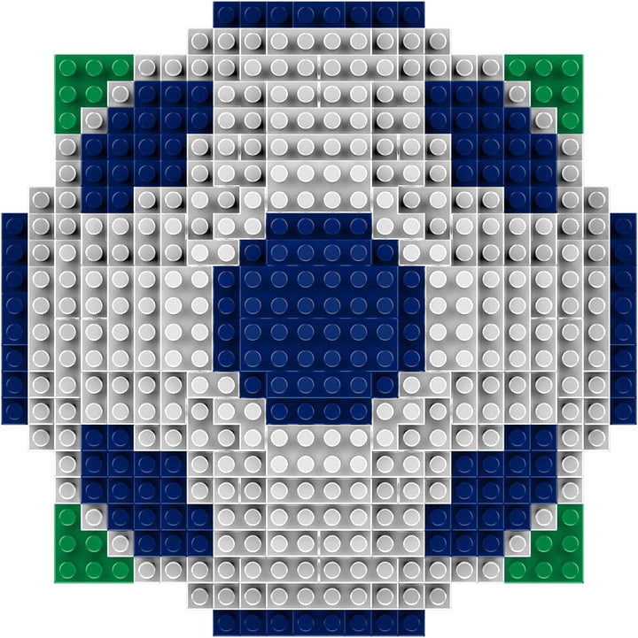 FOCO Offizielles Lizenzprodukt Real Madrid CF BRXLZ-Steine 3D-Fussball BAU-Set, Real Madrid Cf