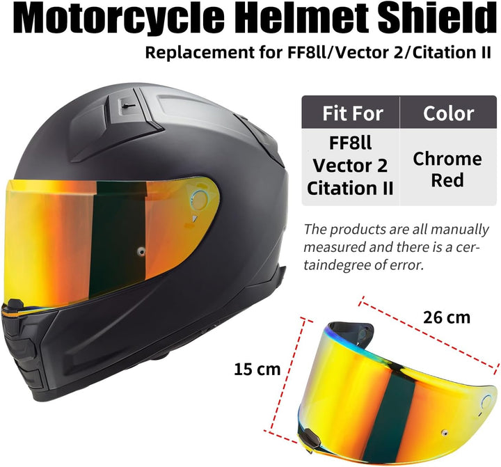Helmvisier für LS2 FF811/VECTOR II/Citation II,Motorradhelm Visier,Motorrad Vollgesichtshelm Windsch