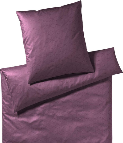 Joop! Bettwäsche Vision Shiny Plum 1 Bettbezug 200 x 200 cm + 2 Kissenbezüge 80 x 80 cm, 1 Bettbezug