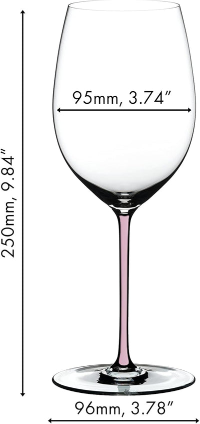 Riedel Fatto A Mano Cabernet Weinglas, einzelner Stiel, rosa, Cabernet