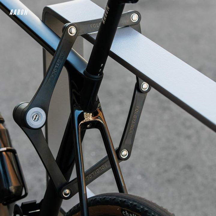 AARON Fahrradschloss - sicheres Faltschloss Stufe 14, patentiertes Hochsicherheitsschloss mit Halter