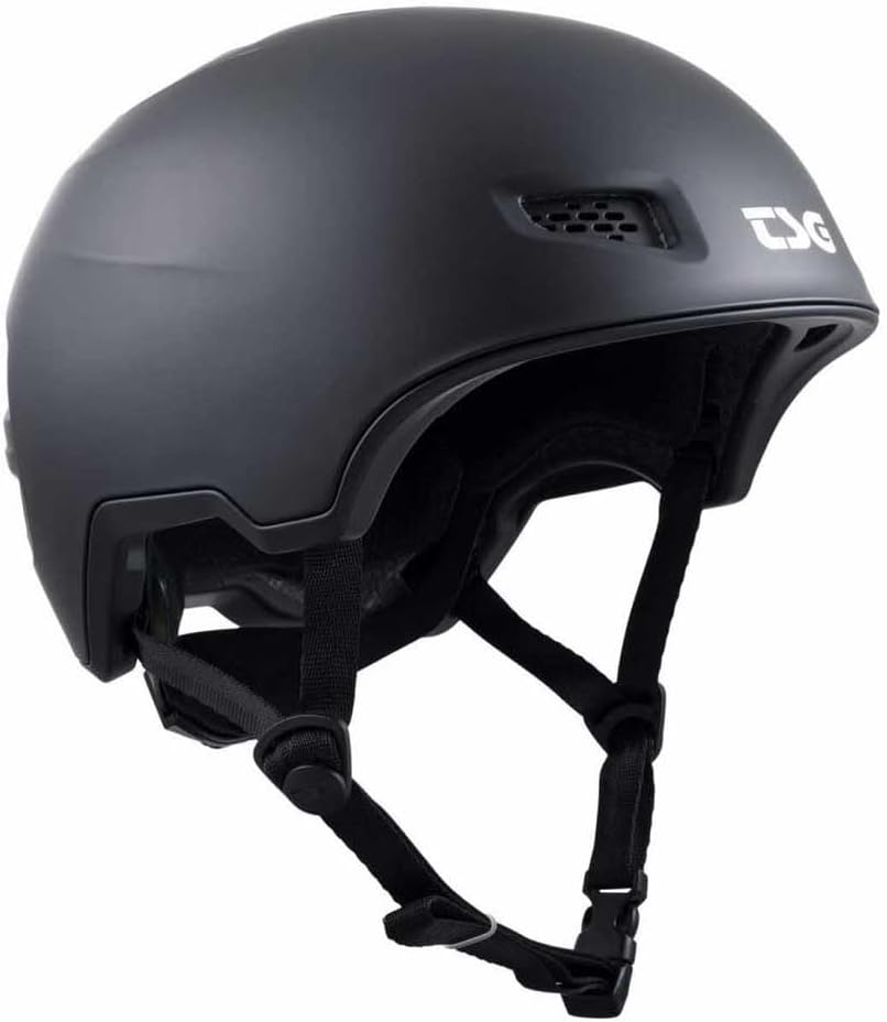 TSG Unisex Jugend All Terrain Solid Color Helm Sk8/Trott/Fahrrad/Wake/Ski/Schnee, Satin Black, XXS/X