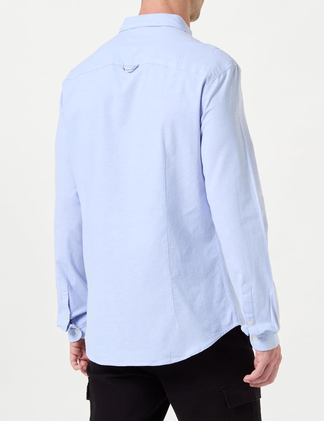 Tommy Jeans Herren Hemd TJM Slim Langarm XXS Blau (Moderate Blue), XXS Blau (Moderate Blue)