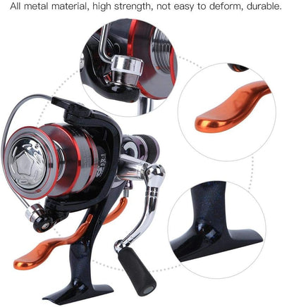 Spinning Angelrolle, Sea Fishing Reel mit Metallspule und 6 Lagern für das Bootfischen mit Bremsentl