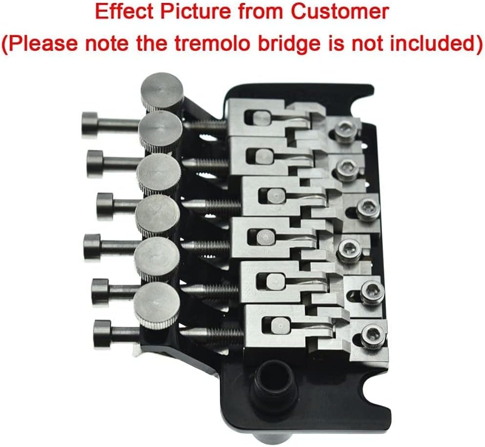 KAISH Tremolo-Steg-Sattel und Schrauben für Floyd Rose Tremolos aus Edelstahl mit doppelter Verriege