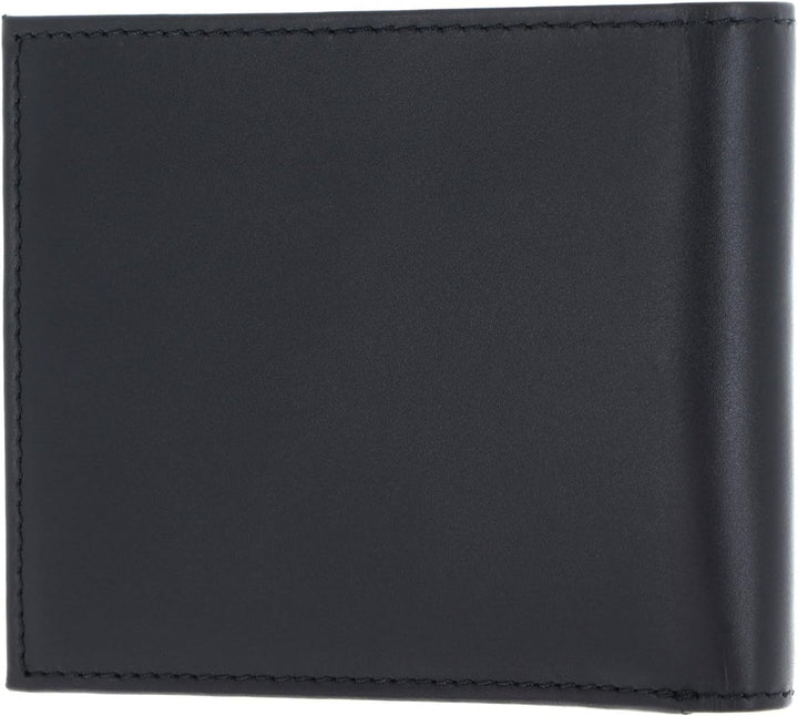 Oxmox Leather Querscheinbörse 12 cm black Schwarz, Schwarz