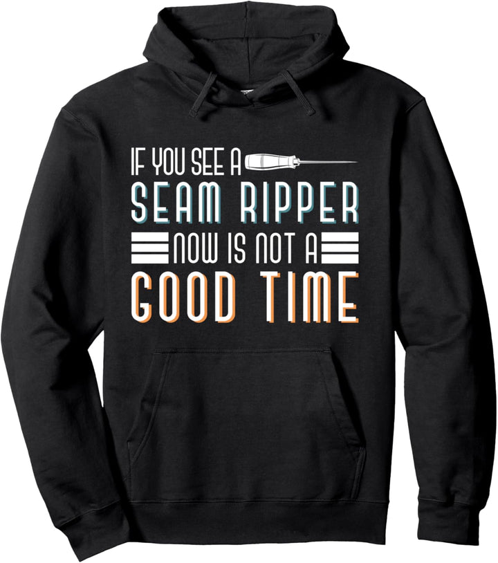 Handarbeit Laufmasche Näherin Schneiderin Lustiges Nähen Pullover Hoodie